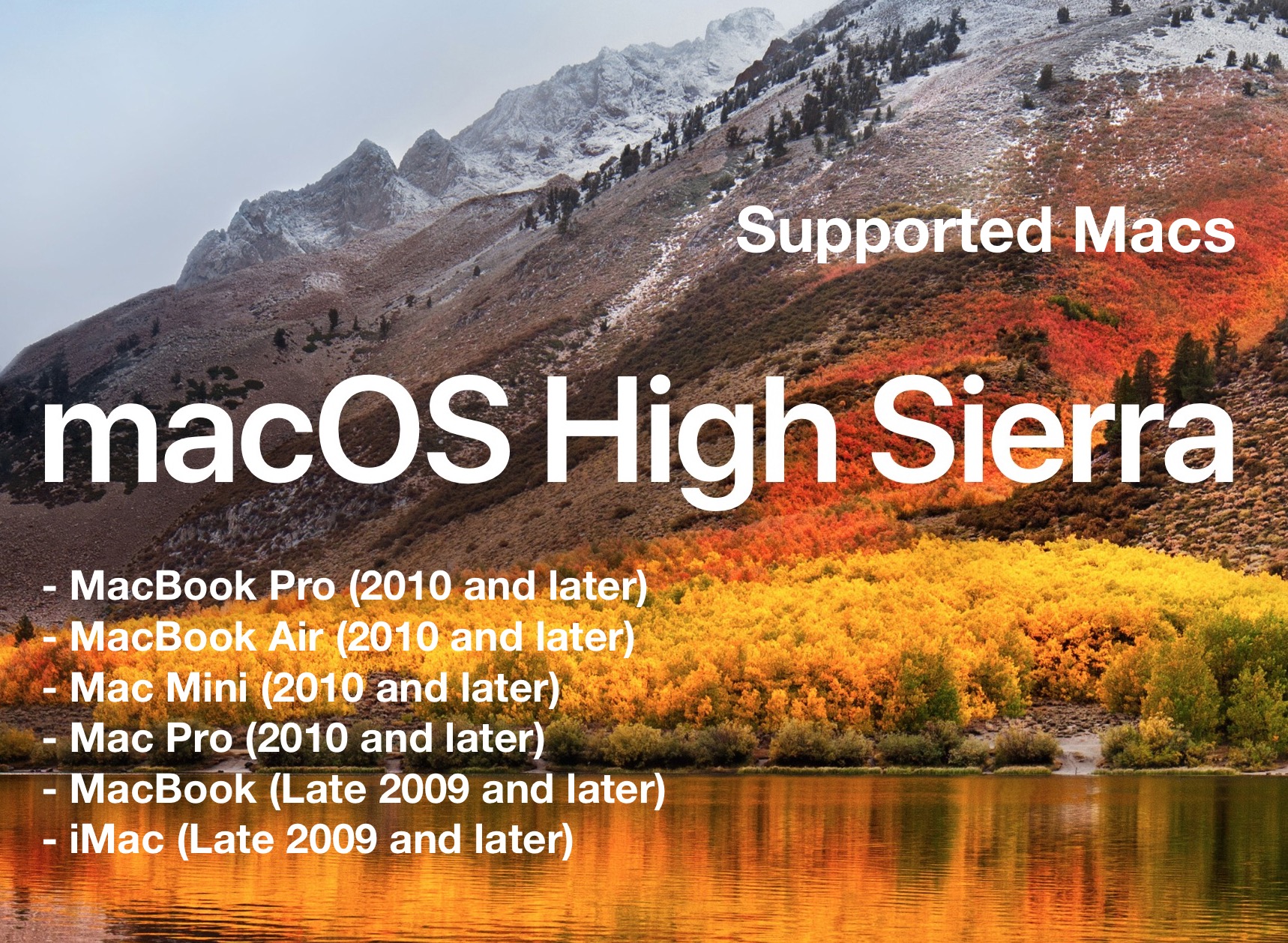 operating system for mac high sierra